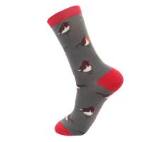 Mr Heron|Multi|Robins|Socks|Grey|Single|