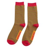 Mr Heron|Mini|Stripes|Socks|Mustard/Grey|