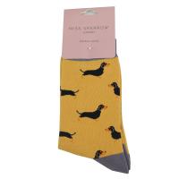 Miss Sparrow|Little|Sausage|Dogs|Socks|Yellow|Fold|