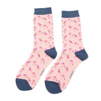 Miss Sparrow|Wild|Flamingos|Socks|Dusky Pink|