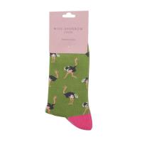 Miss Sparrow|Ostrich|Socks|Moss Green|Fold|