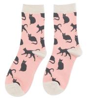Miss Sparrow|Cute|Cats|Socks|Dusky Pink|