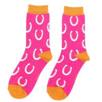 Horseshoes|Socks|Hot Pink|