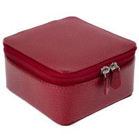Laurige| square box| jewel box| travel box| travel jewel box| earring| stud box|ladies travel jewellery box|gifts for her|leather gifts|Red