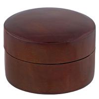 CAF|Small|Round|Leather|Box|Brown|