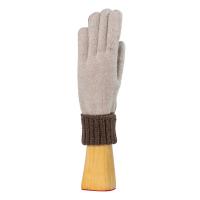 Mens|Wool|Tricolour|Turned|Cuff|Gloves|324i|Beige|