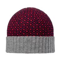 Wool/Angora|Rhombus|Knitted|Hat Grey