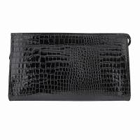 Cepi|2017|croc|leather|patent|large cosmetic case|large makeup bag|leather makeup bag|travel accessories|gifts for her|traditional gifts|Christmas|The Tannery|black