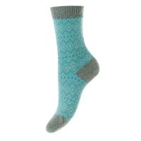 Pantherella|Ladies|Aster|Socks|W769|Bright Aqua|Medium|