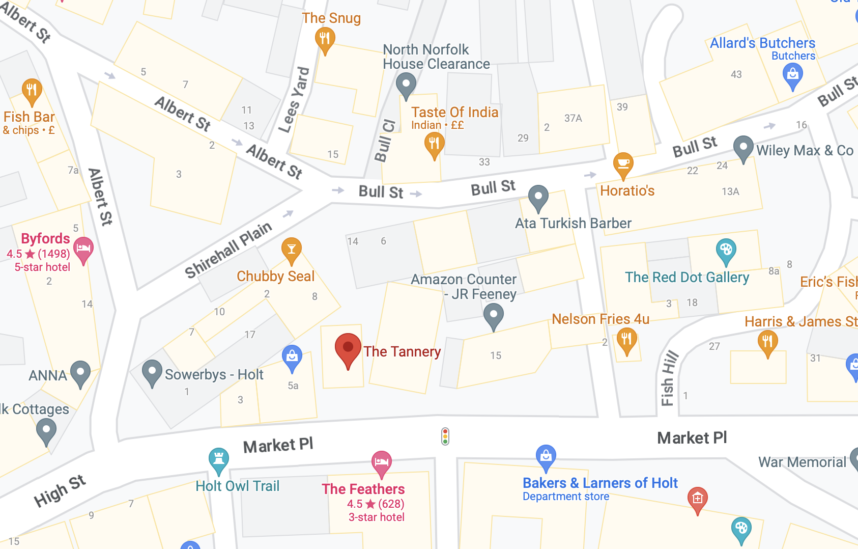 The|Tannery|Holt|Map|7 Market|Place|Tannery|